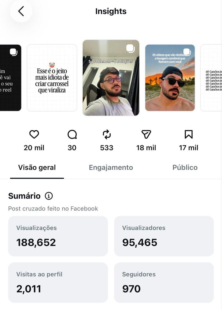 Resultado do Filipe: 188 mil visualizações